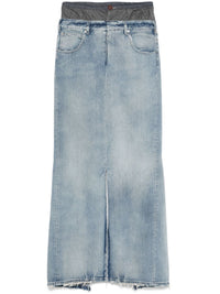 Maison Margiela Women Denim Cotton Maxi Skirt