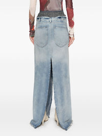 Maison Margiela Women Denim Cotton Maxi Skirt