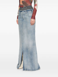 Maison Margiela Women Denim Cotton Maxi Skirt