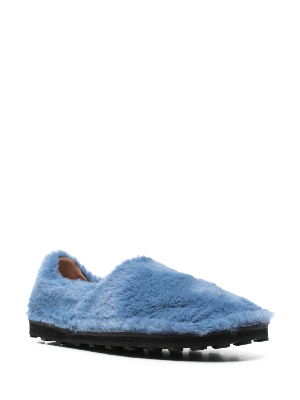Marni Men Faux Fur Slip-On Loafers
