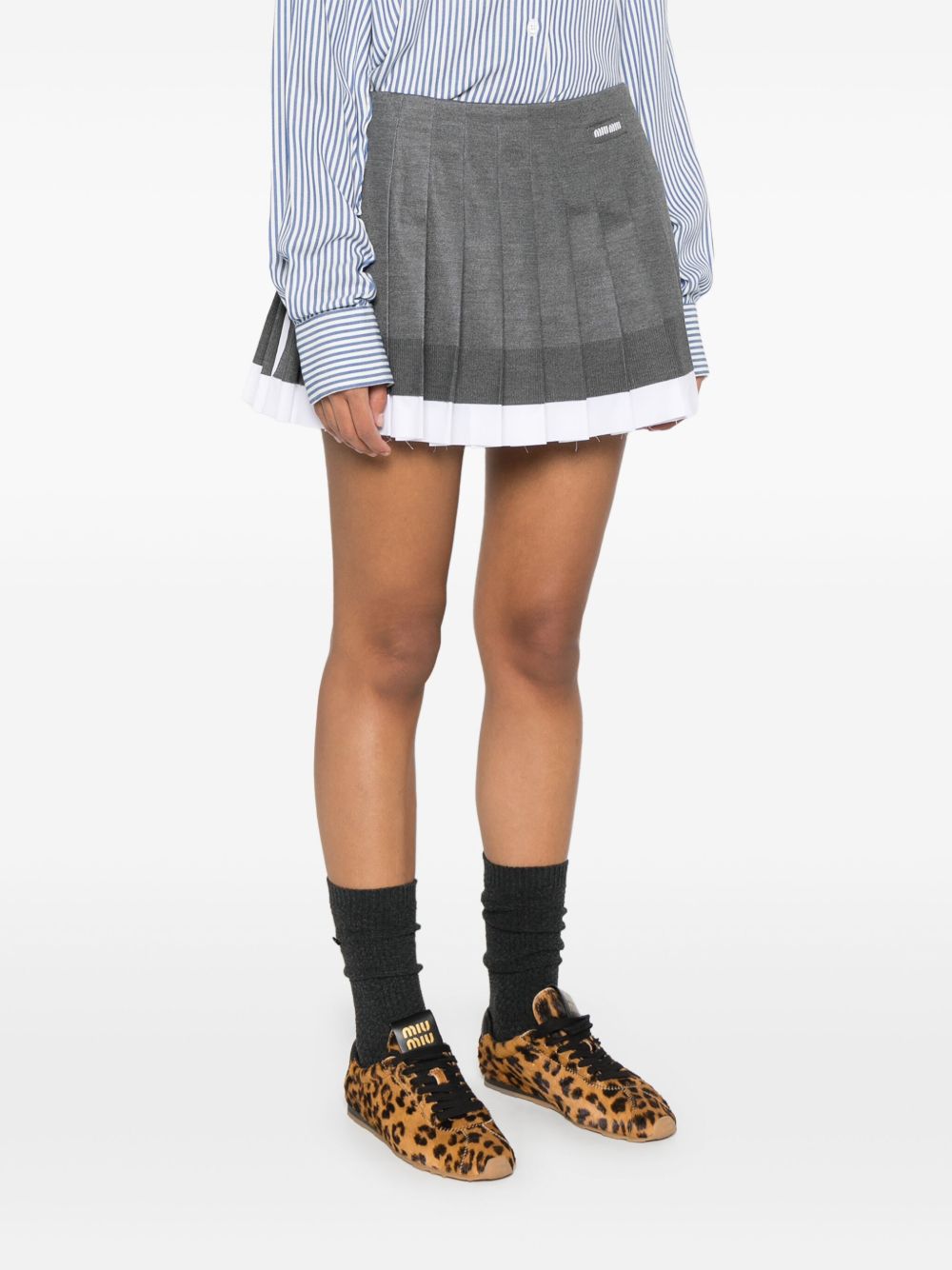 Miu Miu Women Pleated Mini Skirt – Bluefly