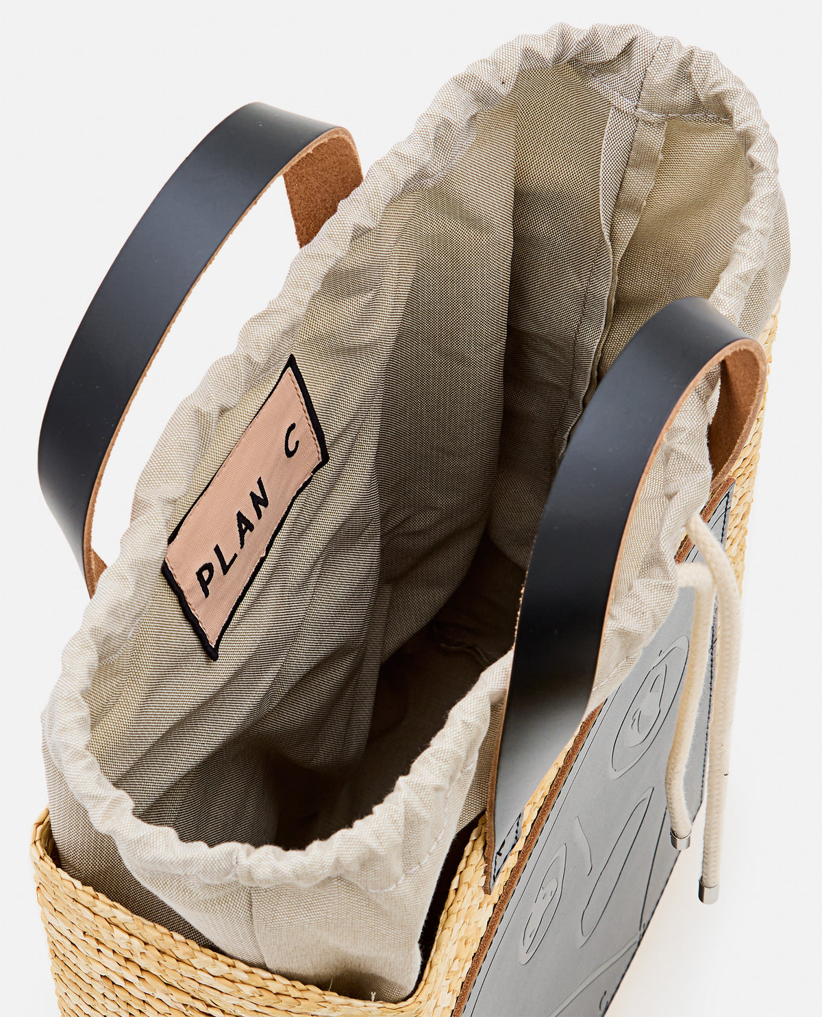 Plan C Women Straw Medium Shopper