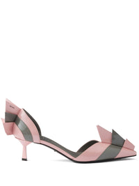 Prada Women Patent Leather Bicolor Pumps