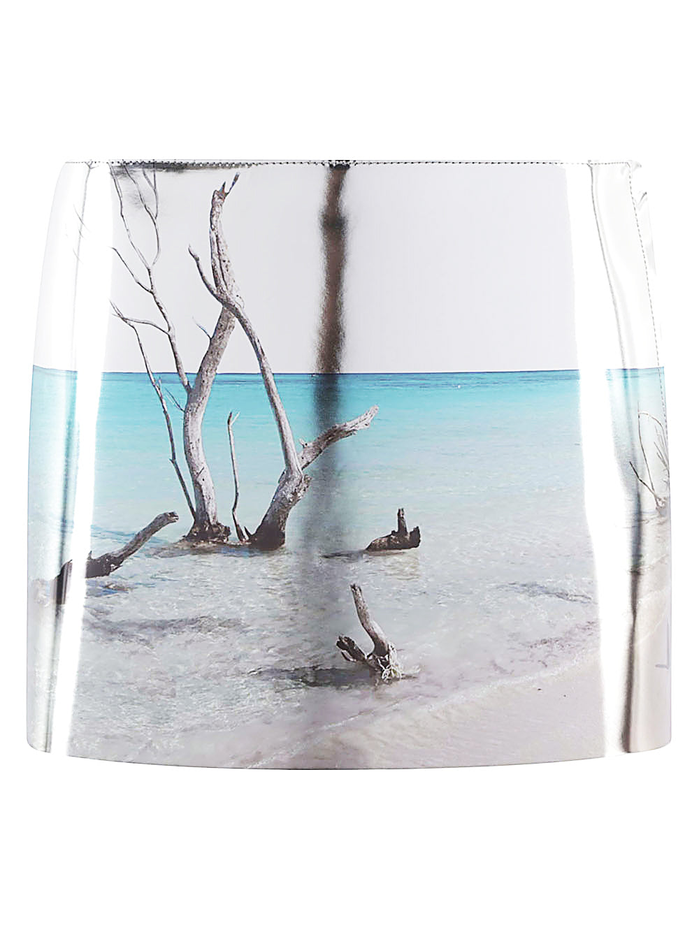 Prada Women Printed Leather Mini Skirt