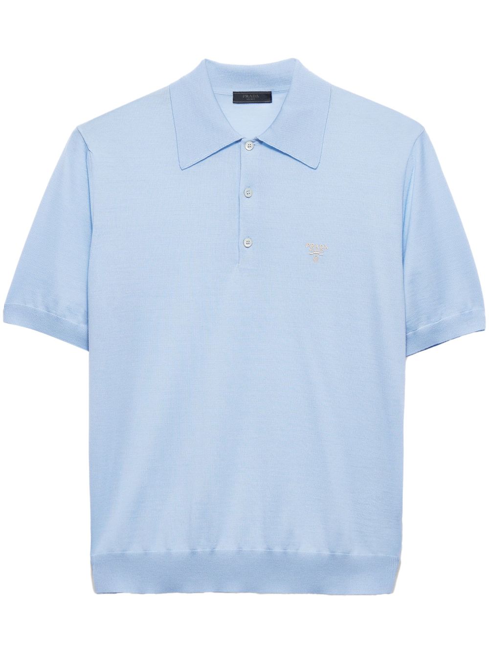PRADA Prada Men Logo Wool Polo Shirt