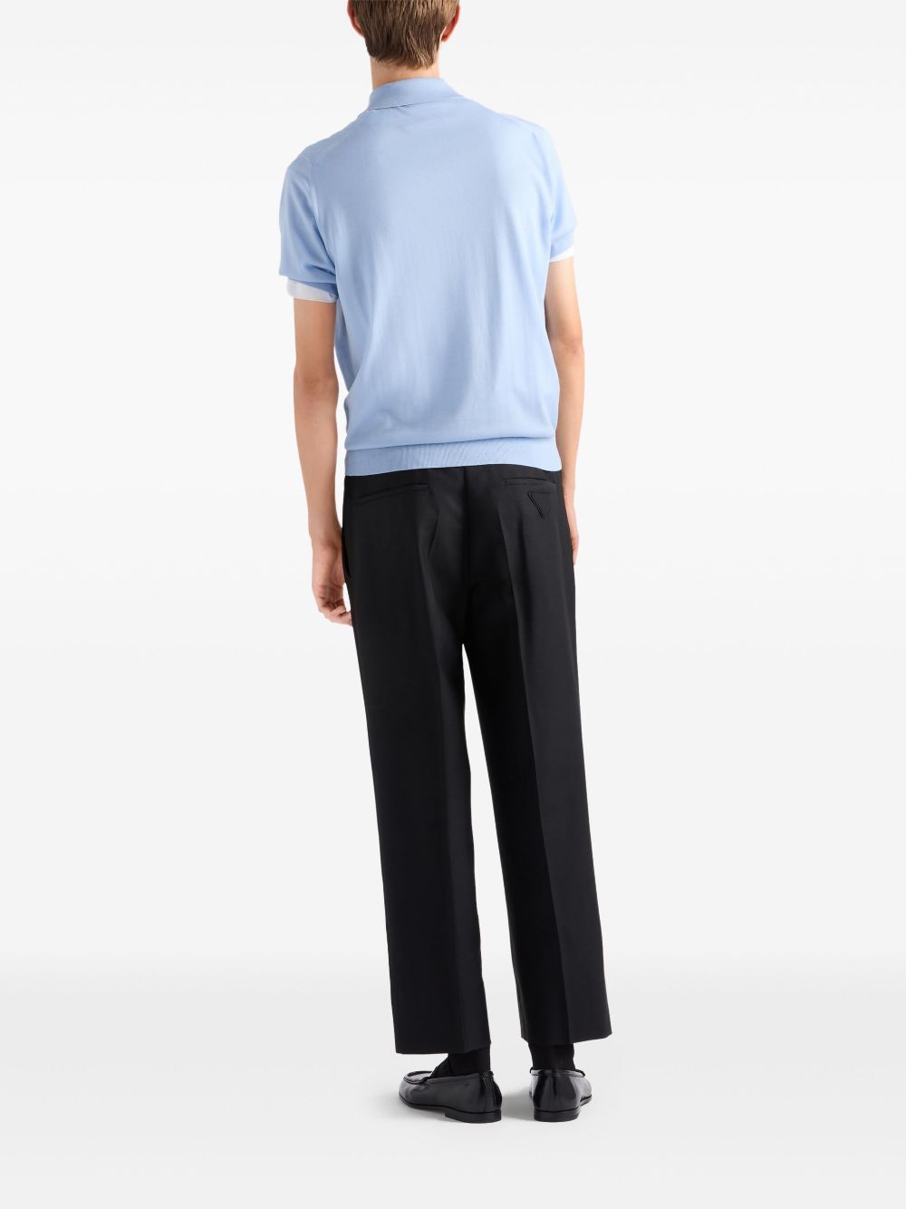 PRADA Prada Men Logo Wool Polo Shirt