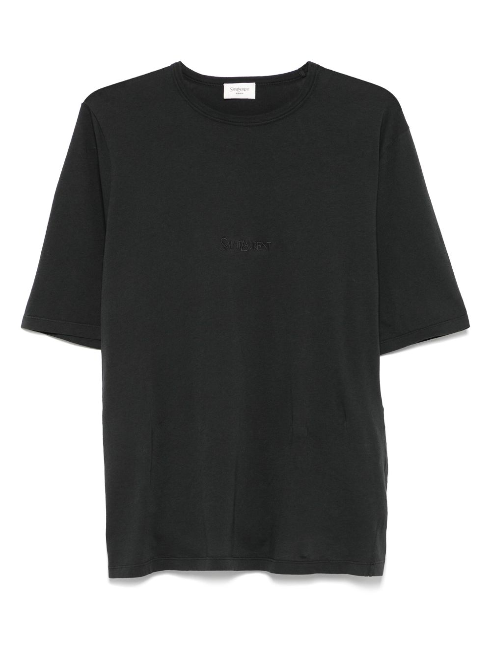 Saint Laurent Men Logo Cotton T-Shirt