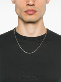 Saint Laurent Men Logo Cotton T-Shirt
