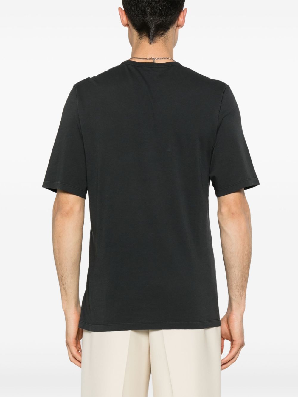 Saint Laurent Men Logo Cotton T-Shirt