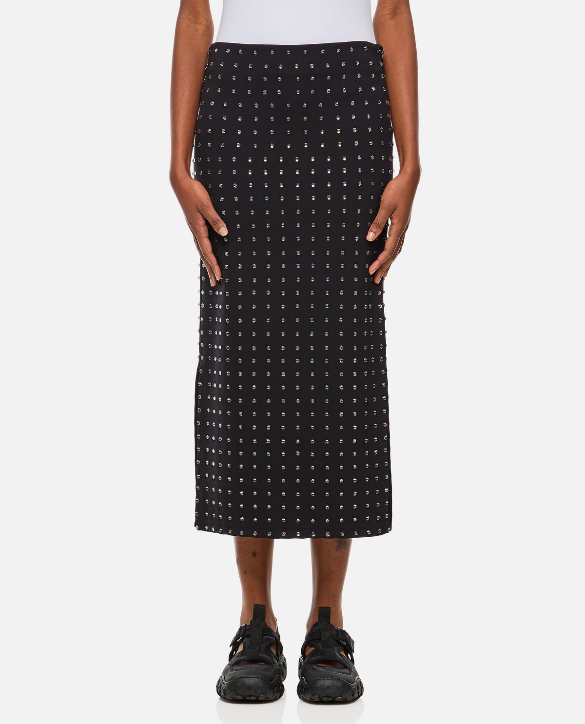 Sportmax Sportmax Women Nome Crystal Lycra Midi Skirt