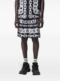 Versace Men Medusa Chain Silk Shorts