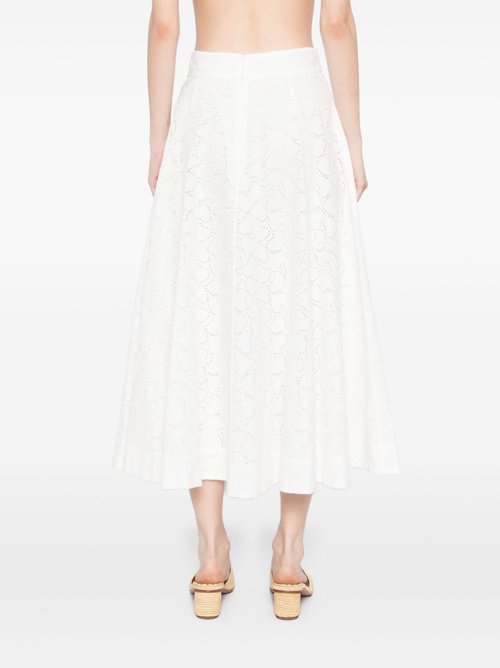 Zimmermann Women Crush Cotton Midi Skirt