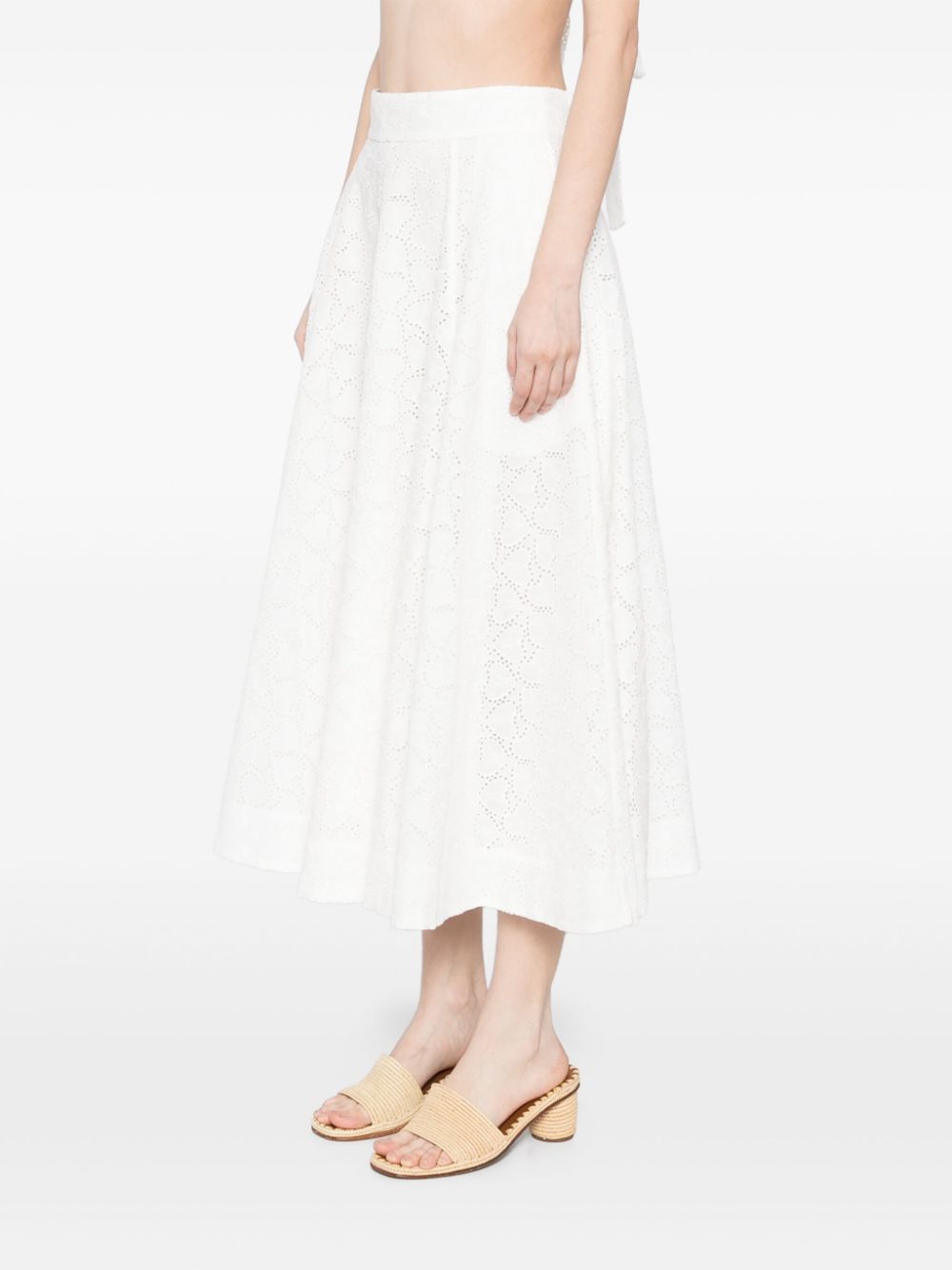 Zimmermann Women Crush Cotton Midi Skirt