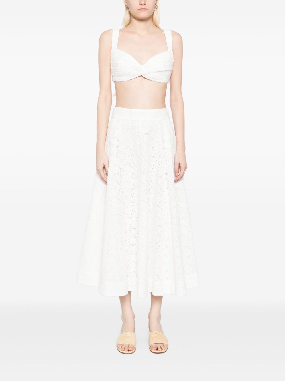 Zimmermann Women Crush Cotton Midi Skirt