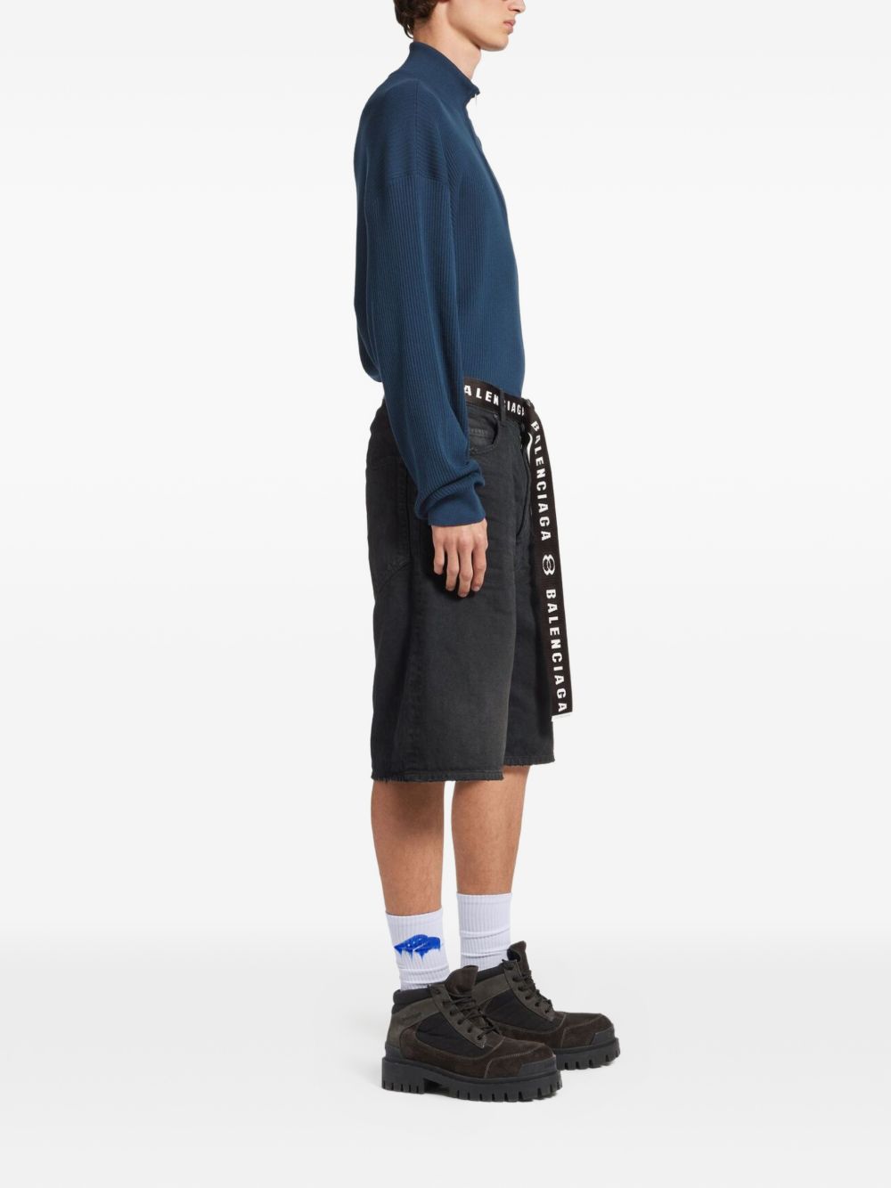 BALENCIAGA Balenciaga Men Denim Cotton Shorts