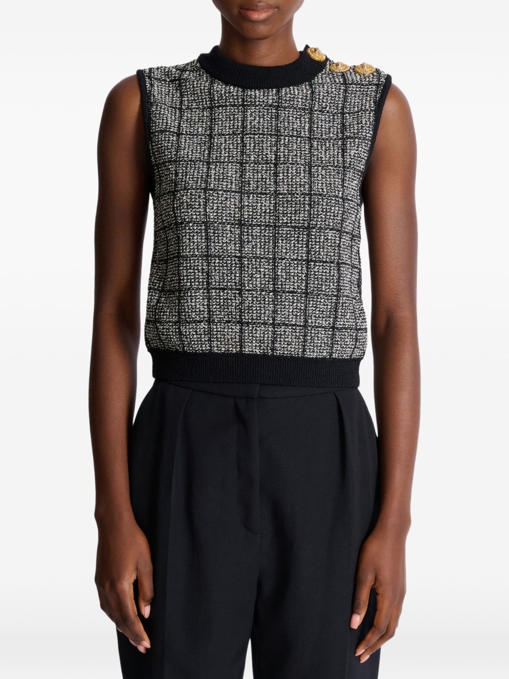 Balmain Women Tweed Tank Top