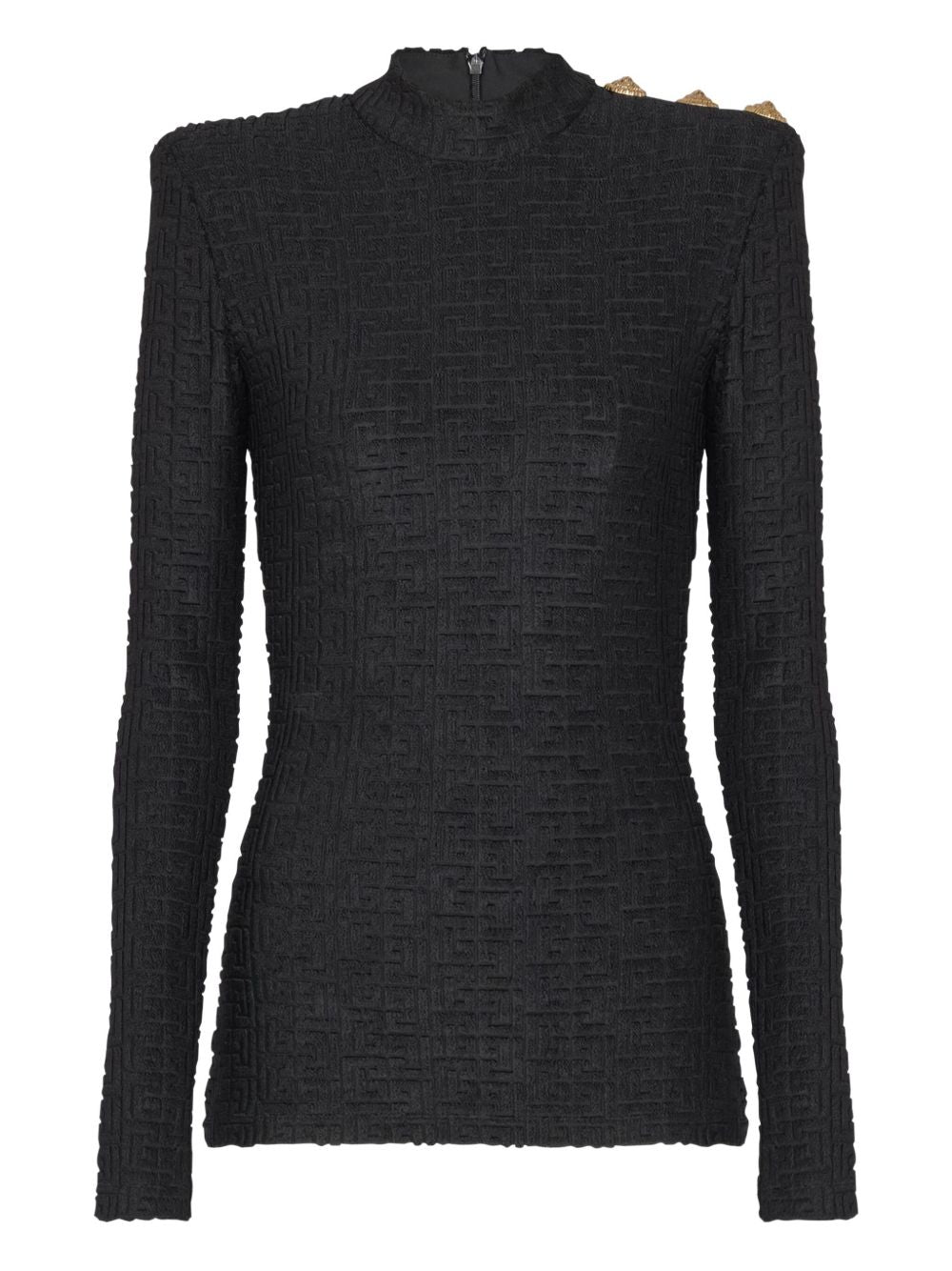 BALMAIN Balmain Women Monogram High-Neck Top