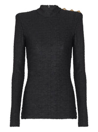 BALMAIN Balmain Women Monogram High-Neck Top