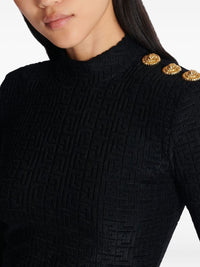 BALMAIN Balmain Women Monogram High-Neck Top