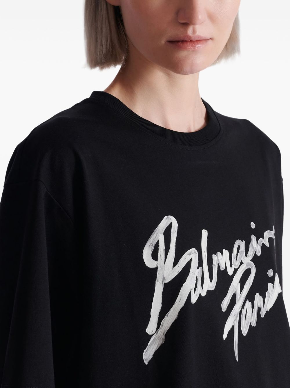 BALMAIN Balmain Women Logo Cotton T-Shirt