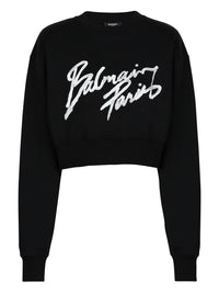 BALMAIN Balmain Women Logo Cropped Sweatshirt