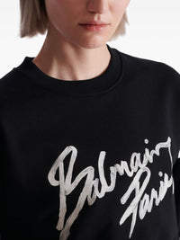 BALMAIN Balmain Women Logo Cropped Sweatshirt