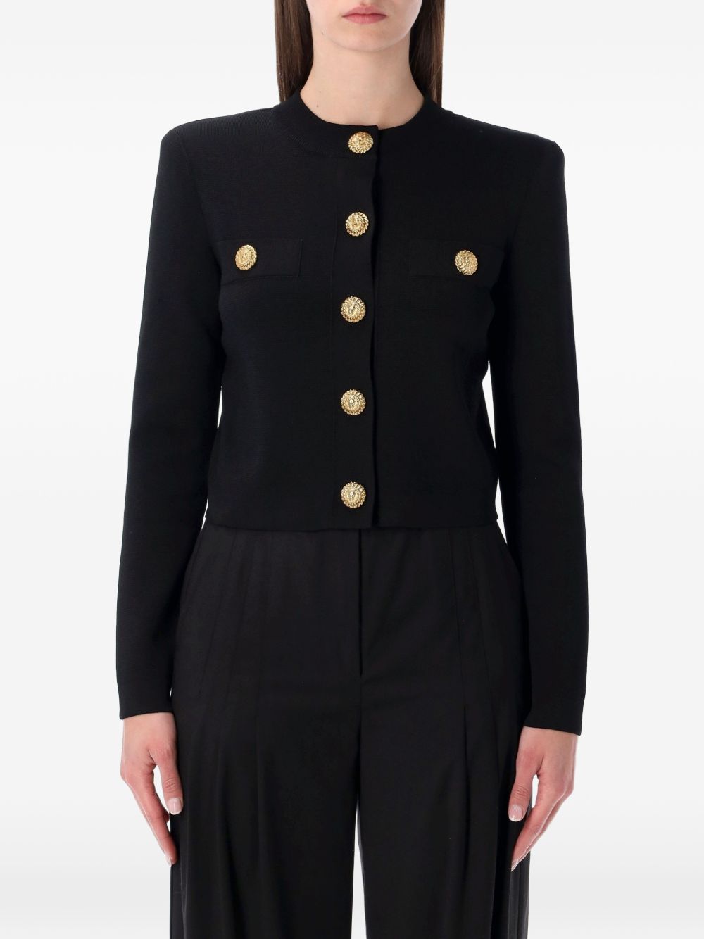 Balmain Women Buttoned Crewneck Cardigan