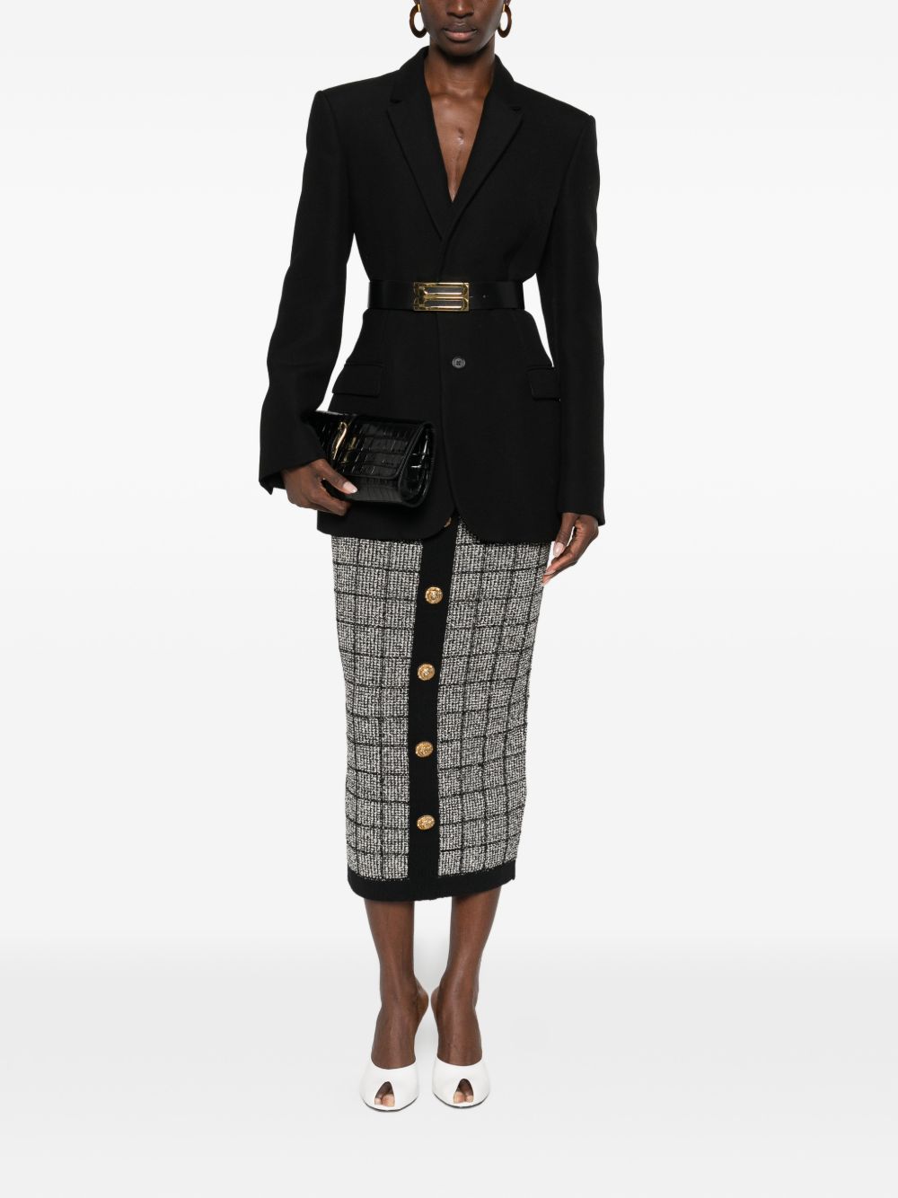 BALMAIN Balmain Women Tweed Long Skirt
