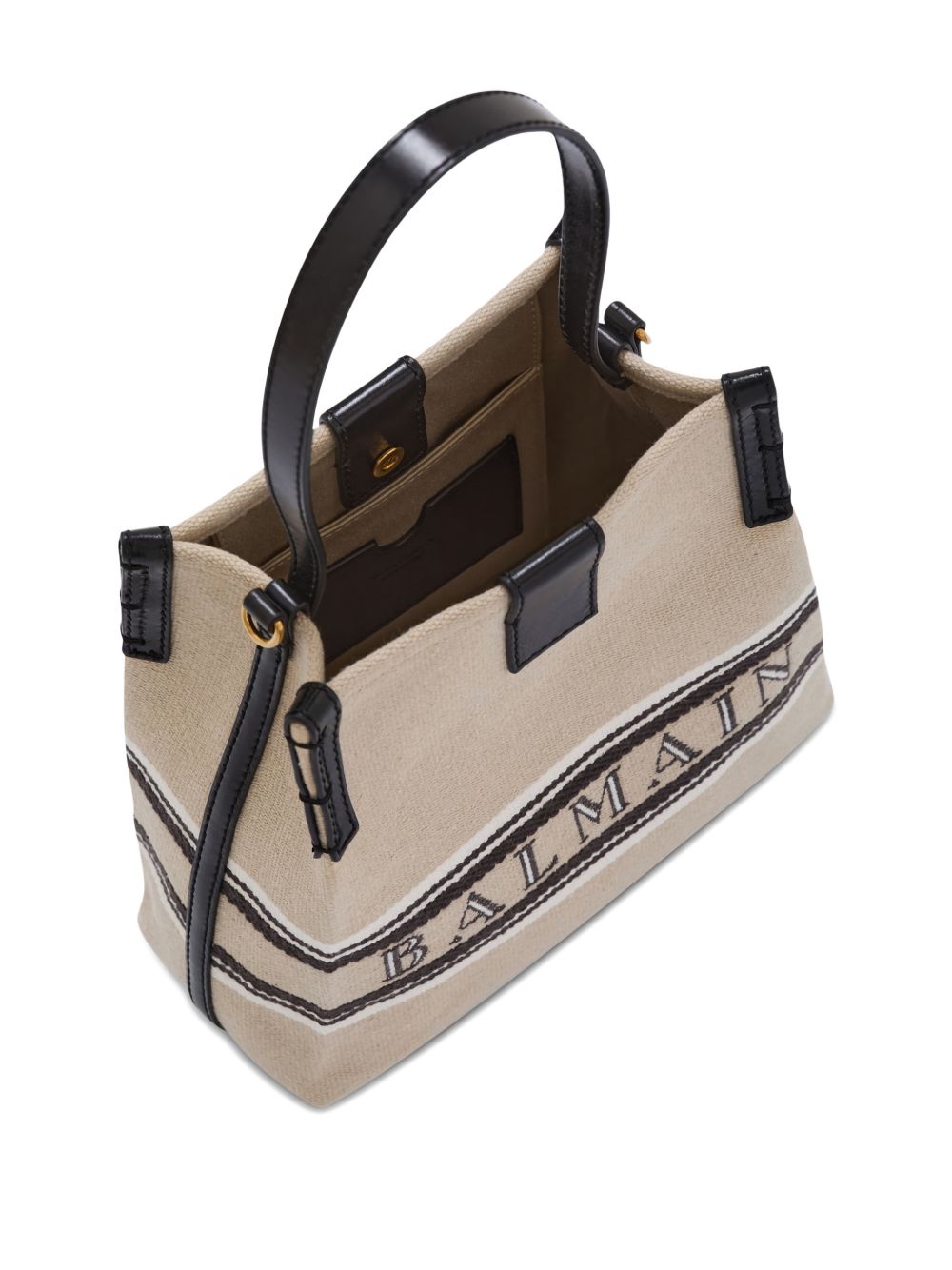 BALMAIN Balmain Women Release Canvas And Leather Bucket Bag
