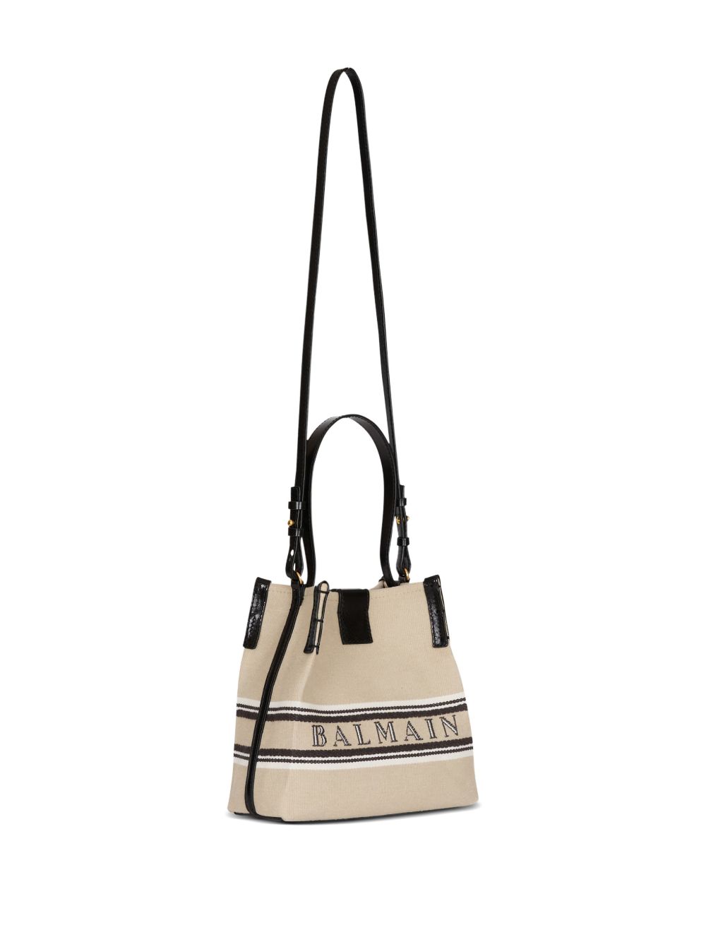 BALMAIN Balmain Women Release Canvas And Leather Bucket Bag