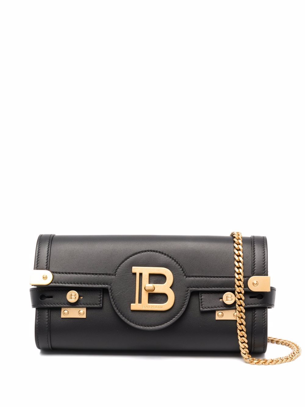 Balmain Women B-Buzz 23 Leather Crossbody Bag