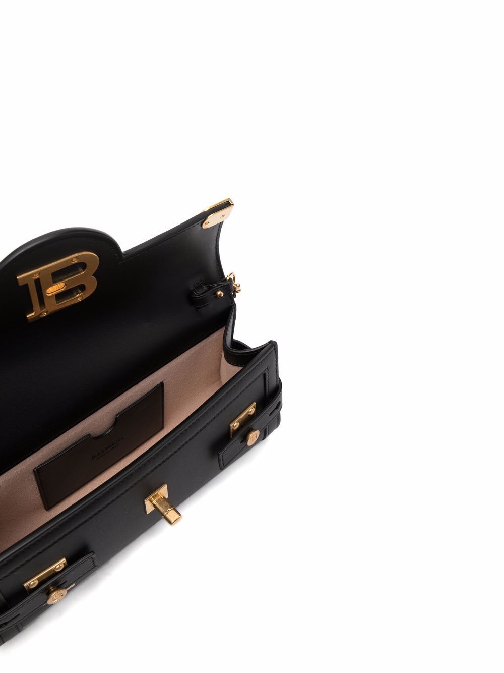 Balmain Women B-Buzz 23 Leather Crossbody Bag