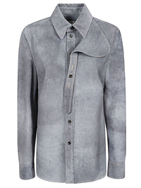 Bottega Veneta Women Suede Leather Shirt