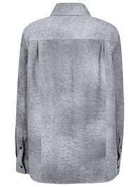 Bottega Veneta Women Suede Leather Shirt