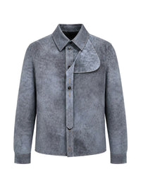 Bottega Veneta Women Suede Leather Shirt