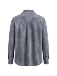 Bottega Veneta Women Suede Leather Shirt