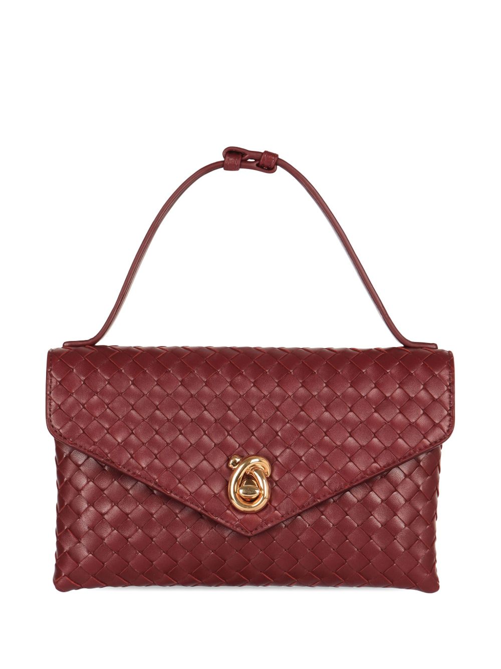 Bottega Veneta Women Knot Lock Leather Clutch