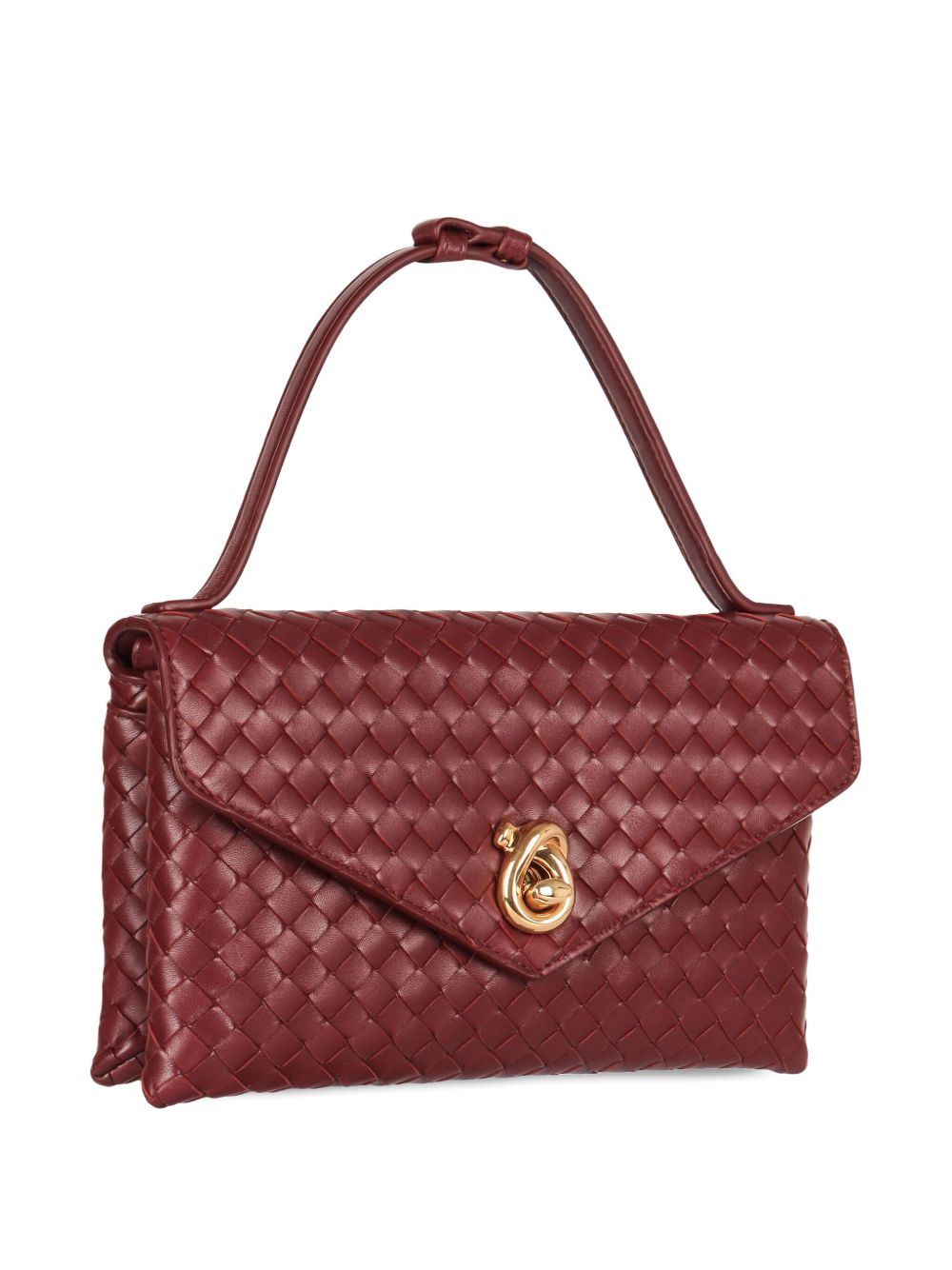 Bottega Veneta Women Knot Lock Leather Clutch