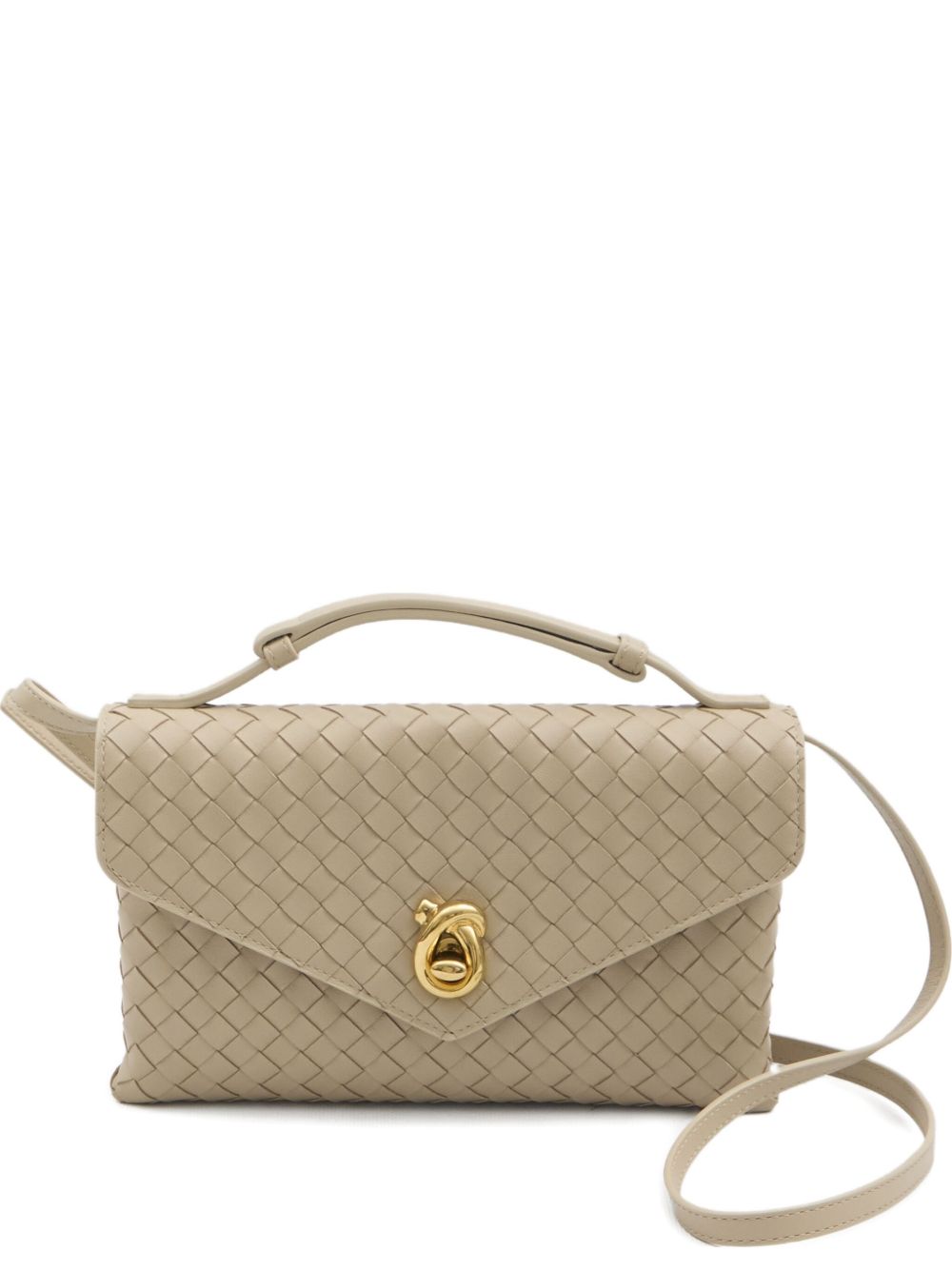 Bottega Veneta Women Knot Lock Leather Clutch