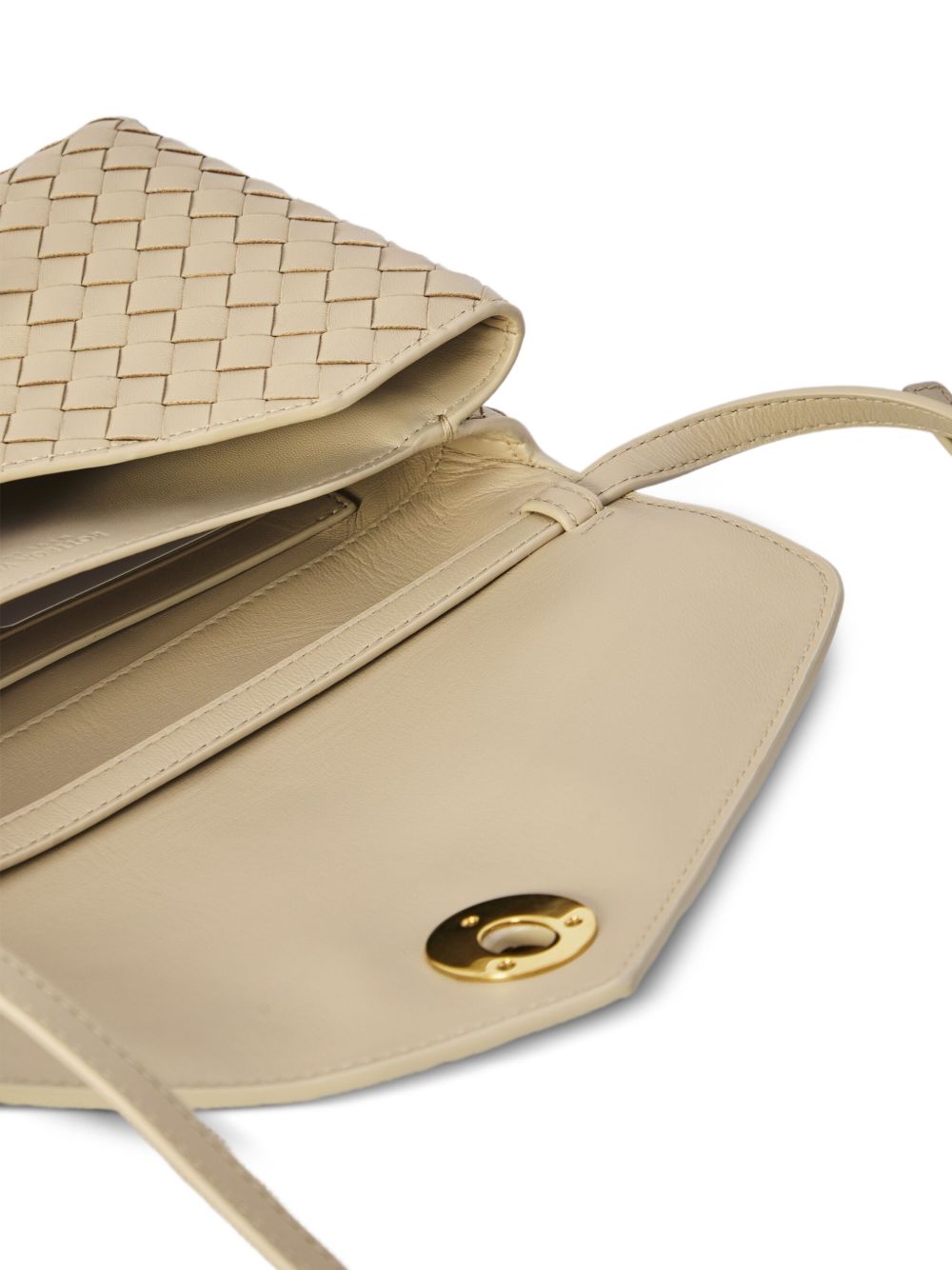 Bottega Veneta Women Knot Lock Leather Clutch