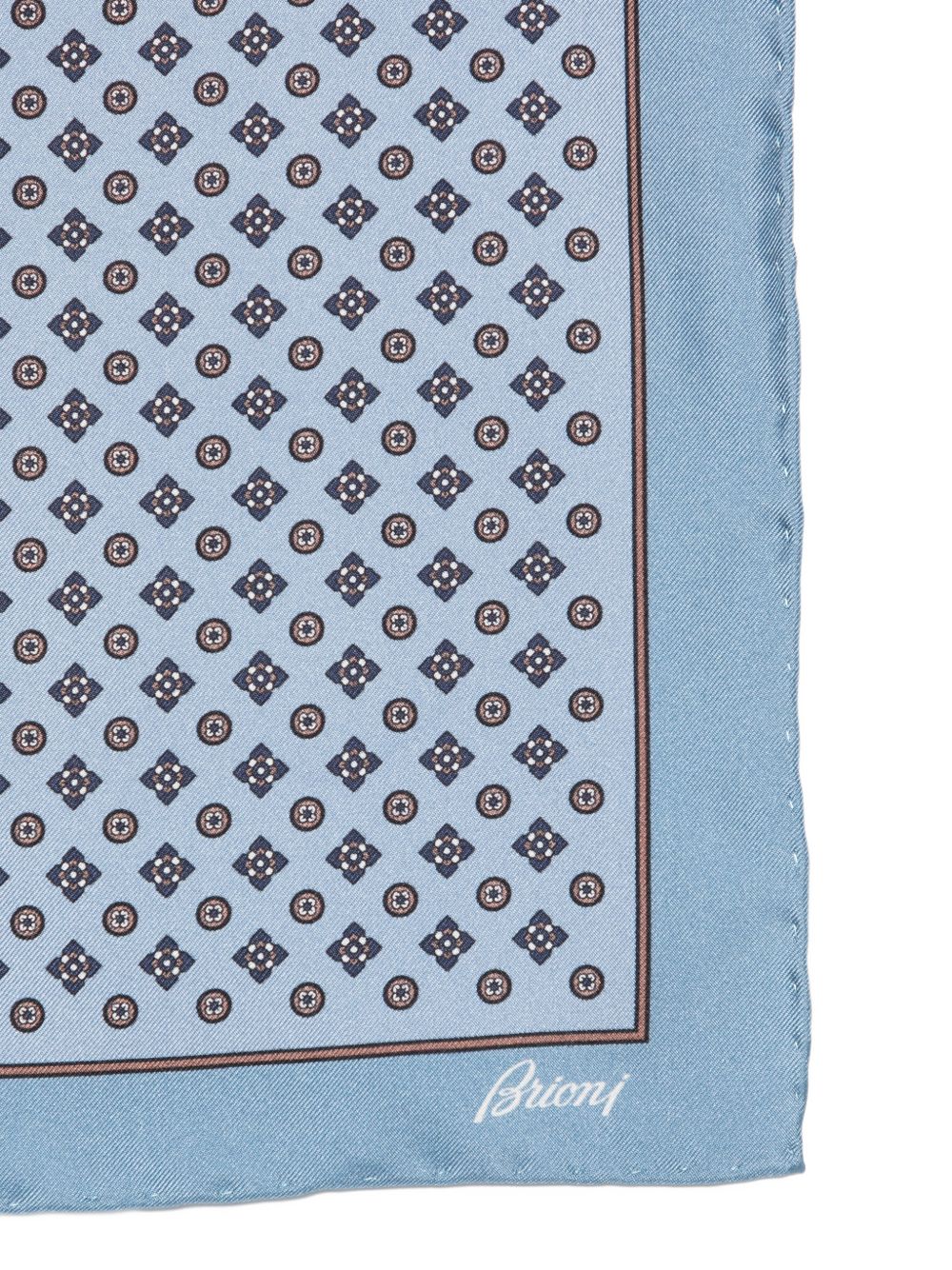 BRIONI Brioni Men Printed Silk Pocket Square