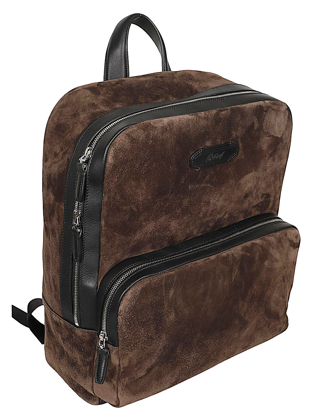 Brioni Men Via Veneto Suede Leather Backpack