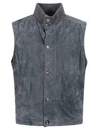 BRIONI Brioni Men Suede Leather Padded Vest