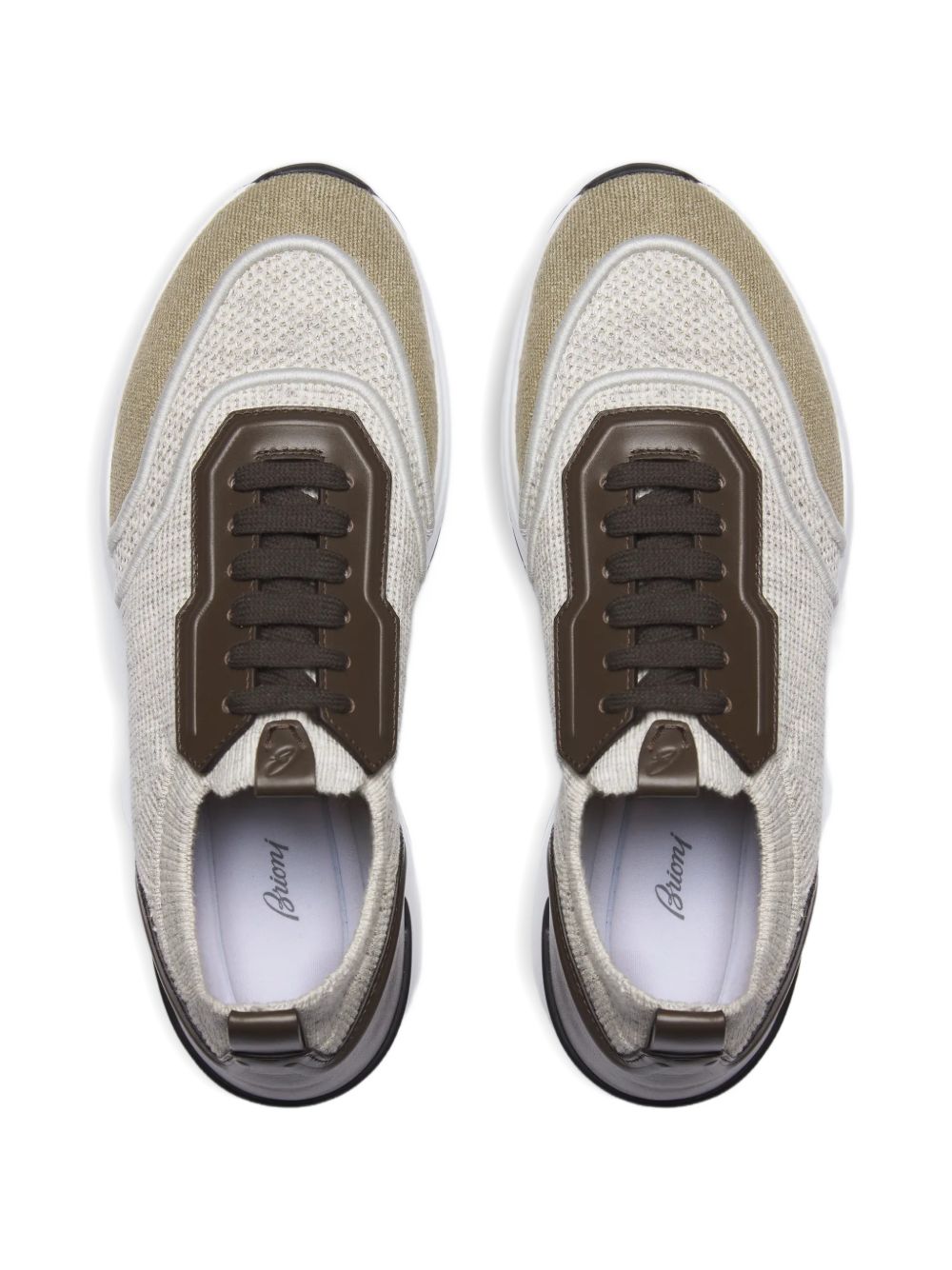 Brioni Men Cotton And Linen Blend Sneakers