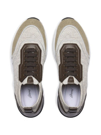 Brioni Men Cotton And Linen Blend Sneakers