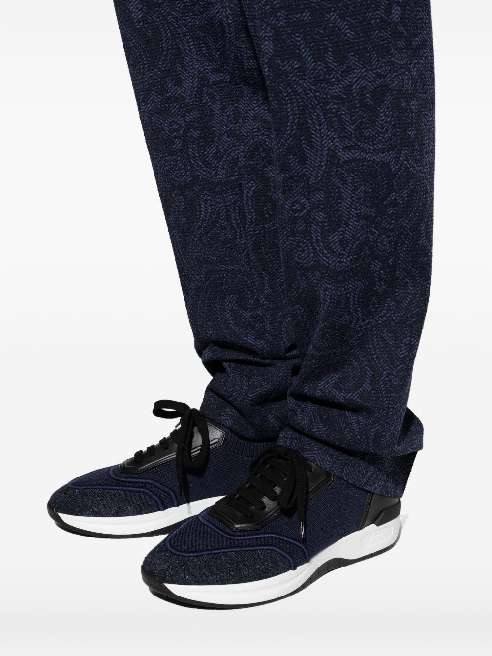 Brioni Men Cotton And Linen Blend Sneakers