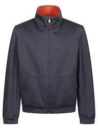 Brioni Men Silk Blouson Jacket