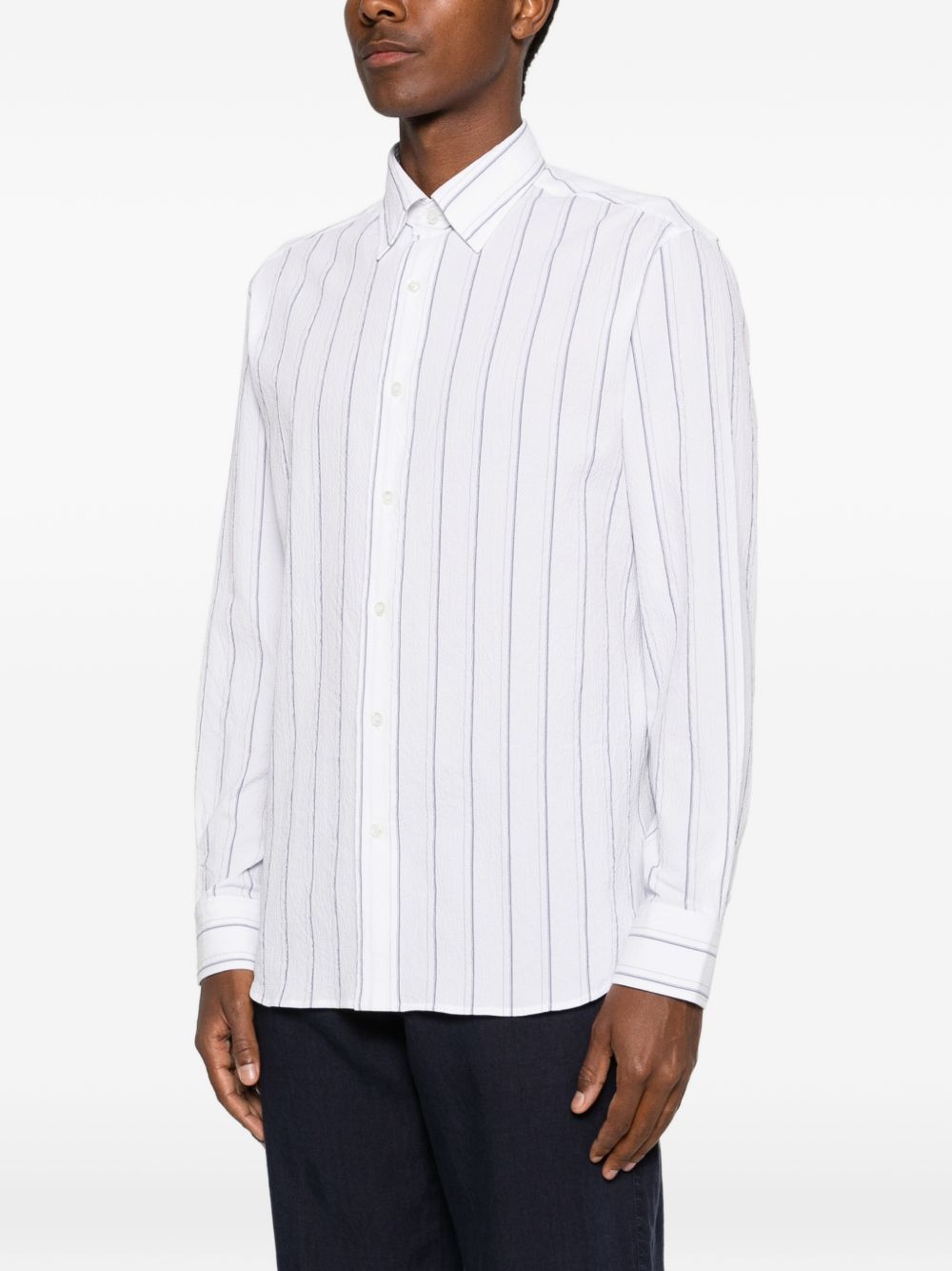 Brioni Men Striped Cotton Shirt