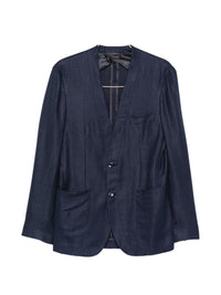 Brioni Men Linen And Silk Blend Jardigan