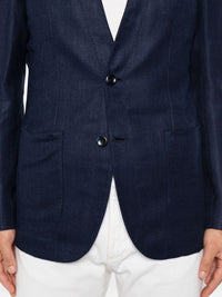 Brioni Men Linen And Silk Blend Jardigan